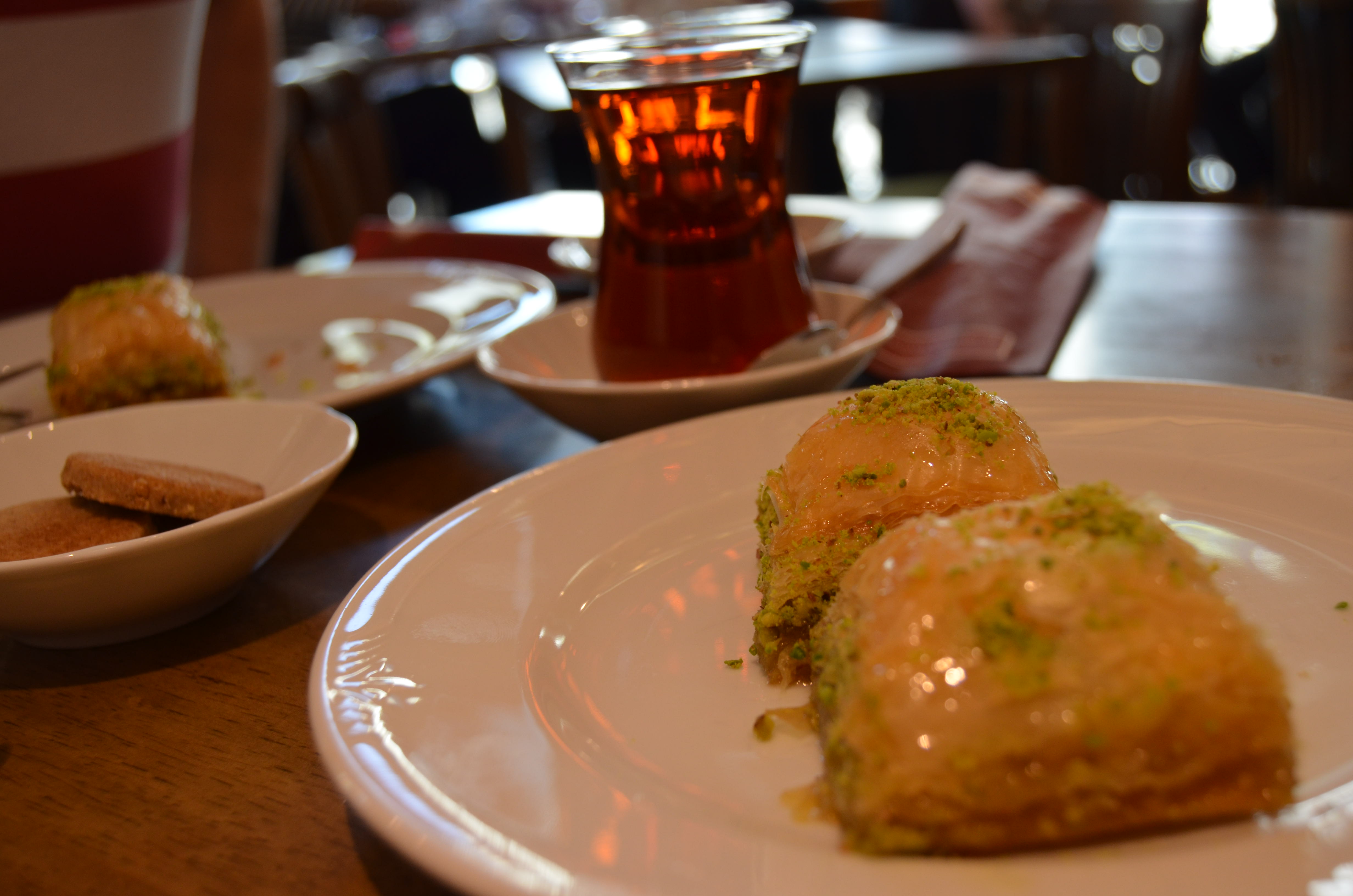Turkish tea and the one and only baklava!